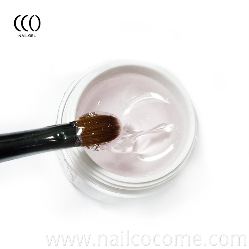 CCO nail supplies new formula rubber base nude builder uv gel in a bottle and jar professional nail product free samples